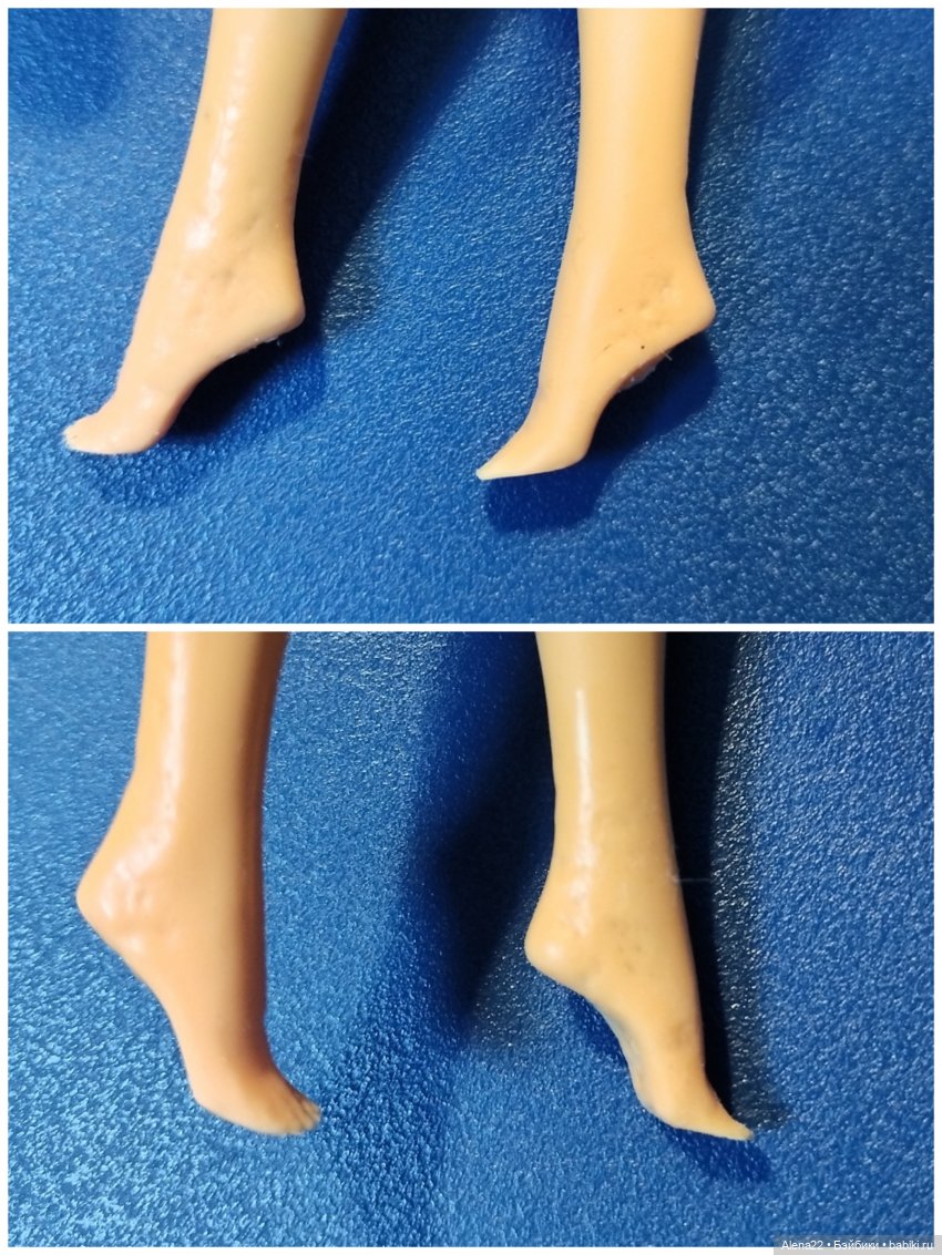 Покусанные ступни винтажной Барби Покусанные ступни винтажной Барби