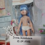 Кукла Лиу с голубыми волосами