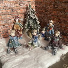 Ватные елочные игрушки « Зимние Детки»