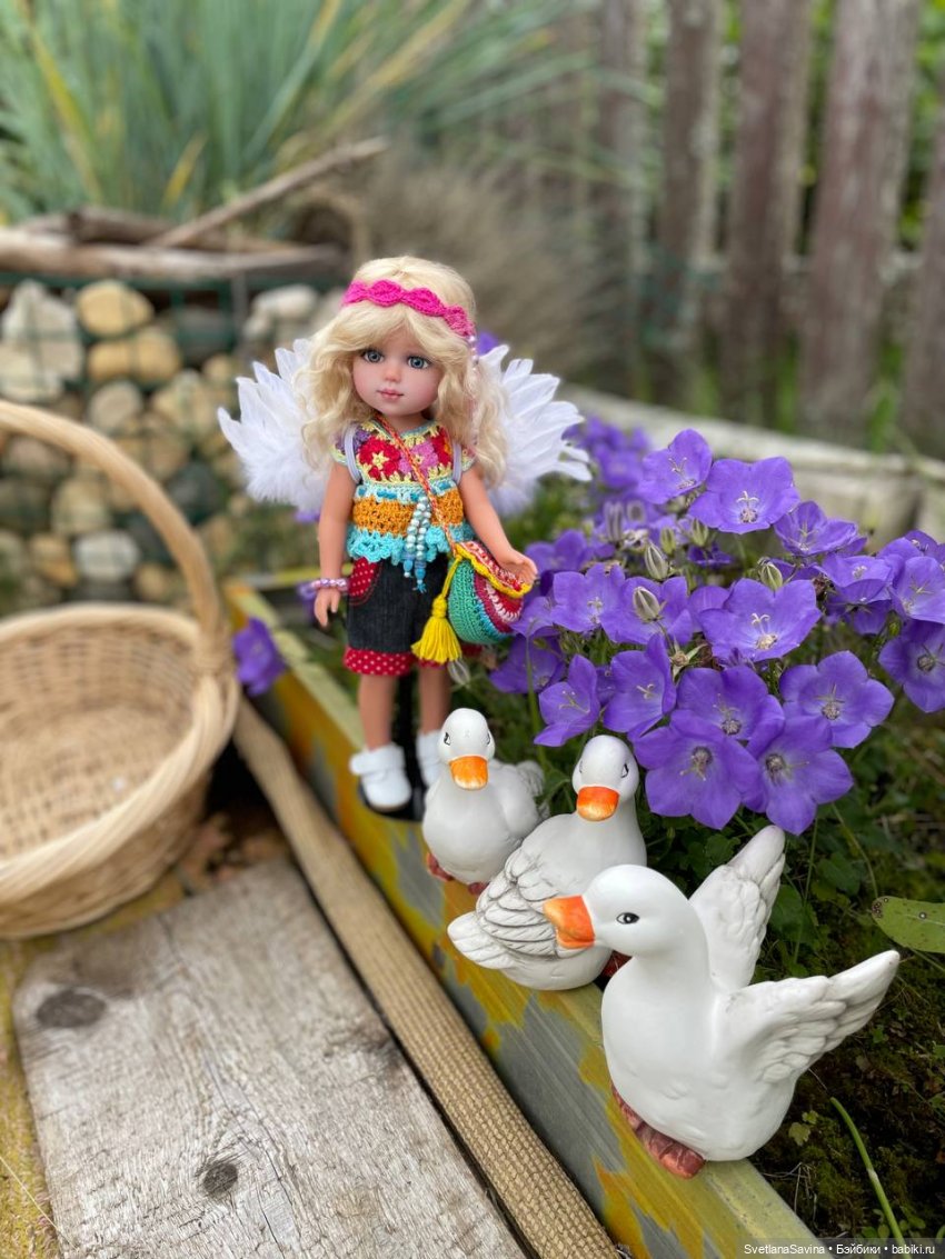 Ангелочек в розочках — Куклы Llorens (Ллоренс): испанские пупсы (фото 2)