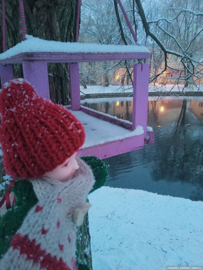 Баболи с кормушкой для птиц