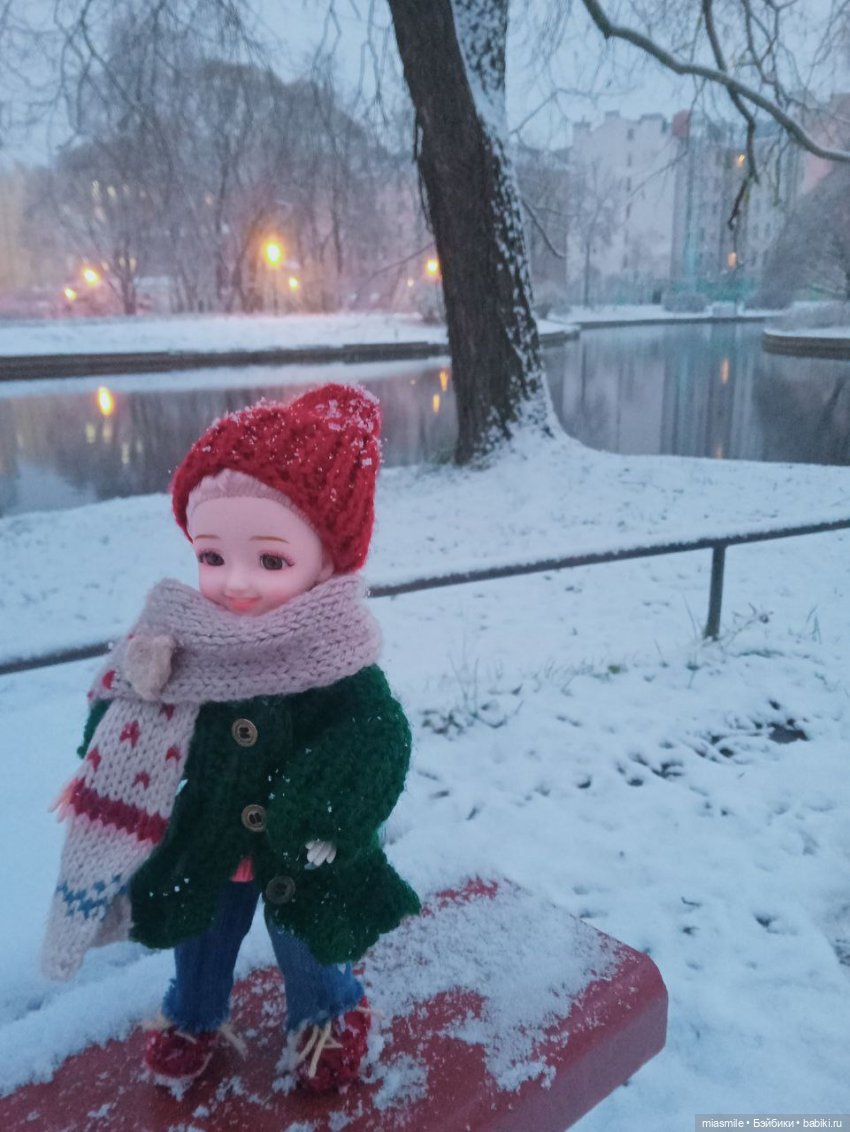 Снег. Прогулка с Аришей в Юсуповском саду