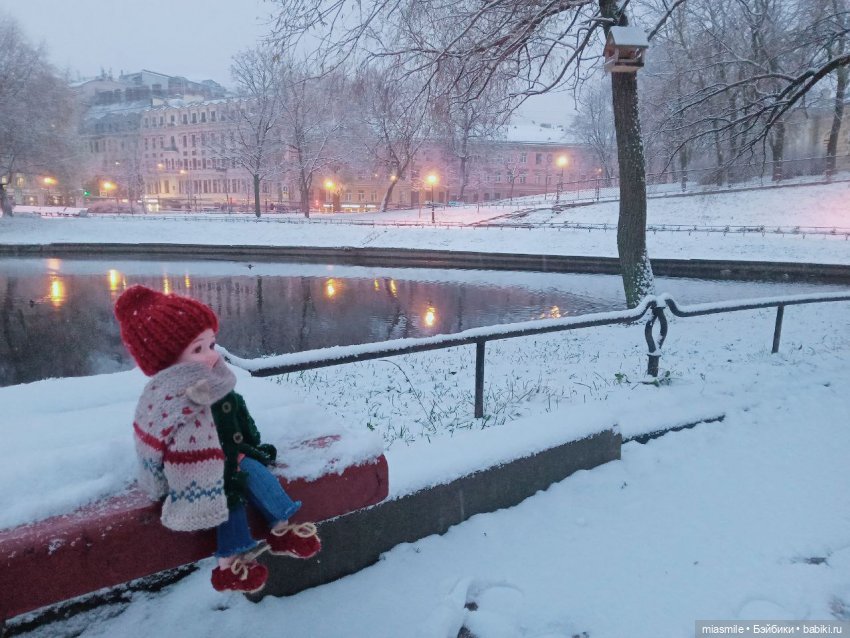Кукла баболи Ариша, фотрсессия в Юсуповском саду