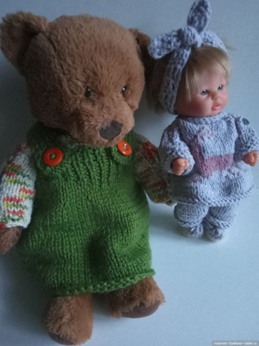 Плюшевый мишка и кукла-пупс Бебетин