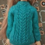 Джемпер с косами для Иден от Morphingon ростом 33 см