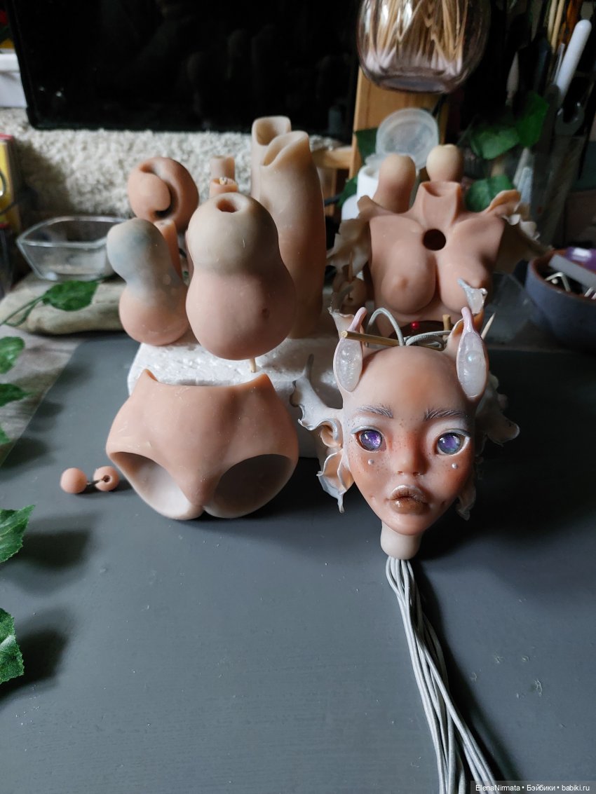 Немного процесса) — Авторские шарнирные куклы своими руками: лепка (фото 7)