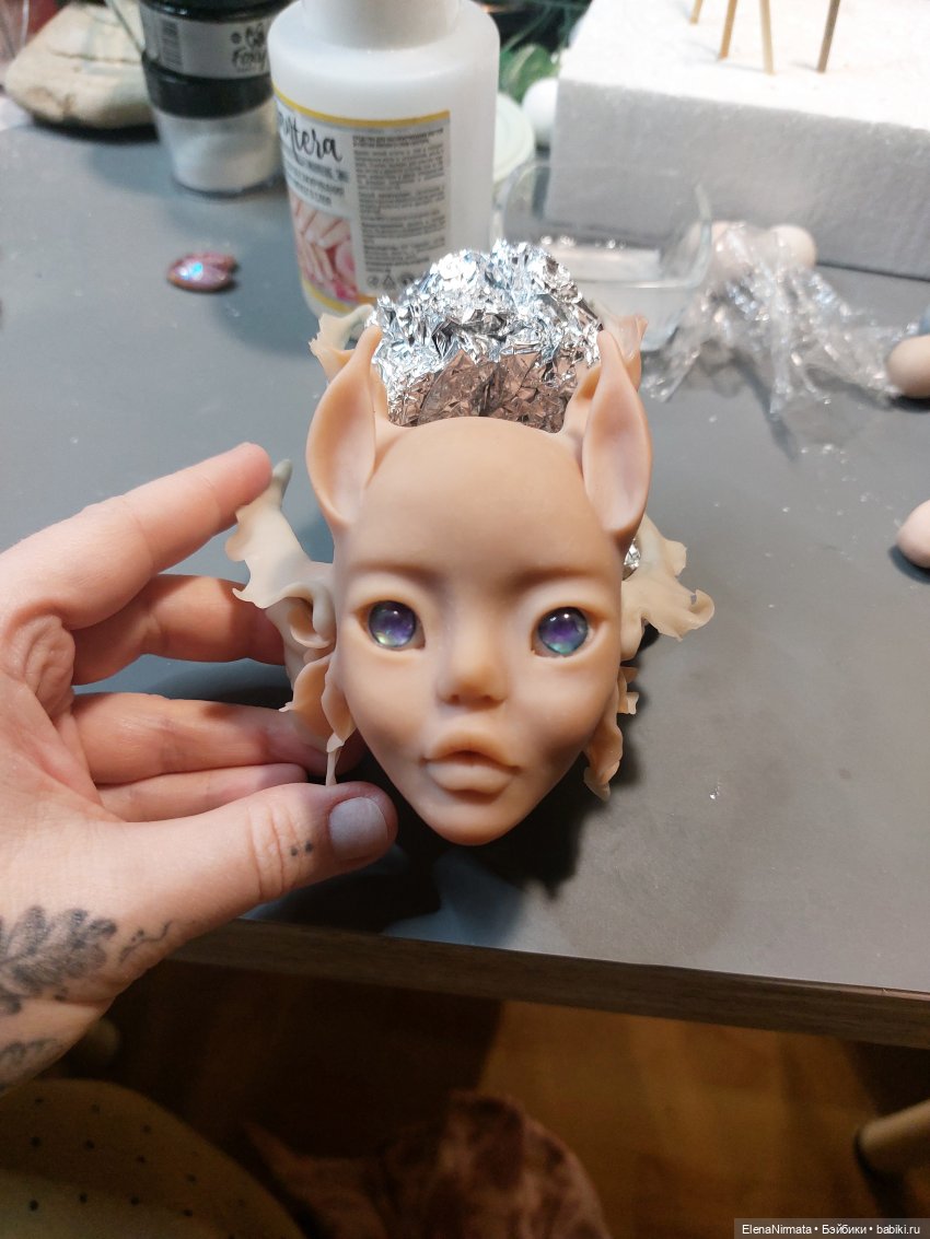 Немного процесса) — Авторские шарнирные куклы своими руками: лепка (фото 4)