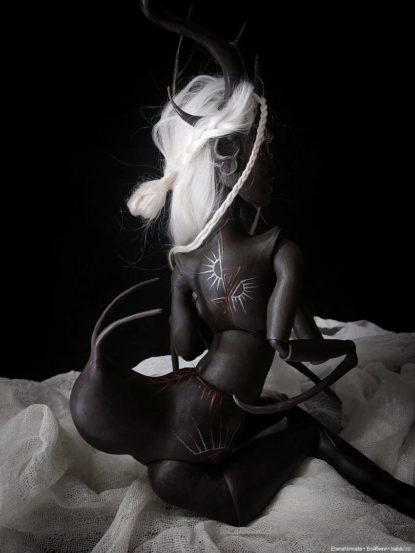 Тёмная Паучиха🕷 — Авторские шарнирные куклы своими руками: лепка (фото 5)