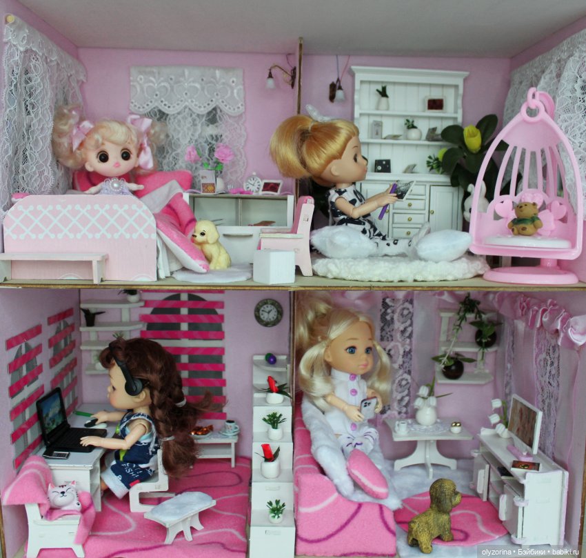 Девчонки довольны — Кукольные домики своими руками: фото