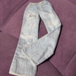 Реалистичные джинсы на  кукол  формата 1/4