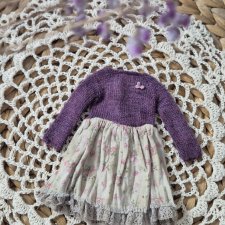 Комплект Платье и косынка для кукол формата ob22,24, Блайз