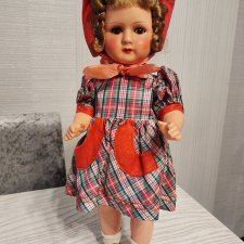 Антикварная кукла из папье-маше в родной коробке