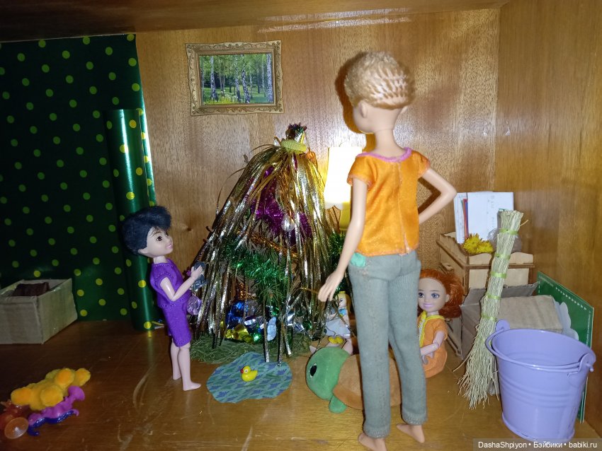 💗 Игра возле новогодней ёлки 🎄🦖