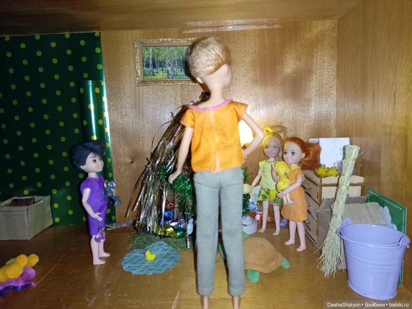 💗 Игра возле новогодней ёлки 🎄🦖