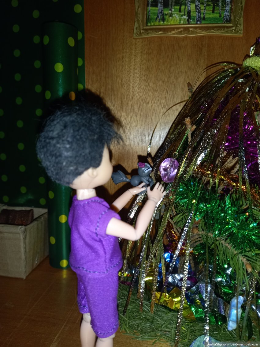 💗 Игра возле новогодней ёлки 🎄🦖