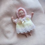 Мини Реборн кукла младенец из полимерной глины