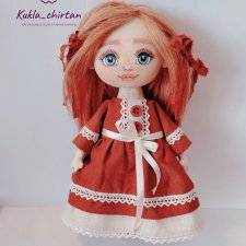 Кукла ручной работы в винтажном стиле