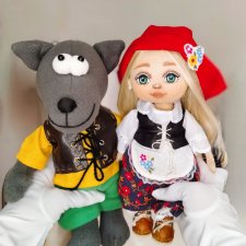 Красная шапочка и Серый волк  ручной работы