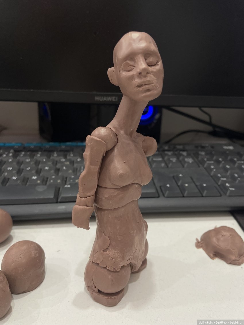 Пациент травматологии 😅 — Авторские шарнирные куклы своими руками: лепка