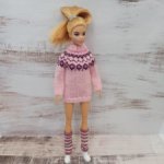 Вязаный свитер для кукол 30 см