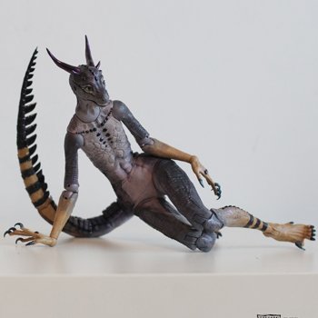 Моя новая модель Виолесса, ящерица-девочка. От RRR's dolls