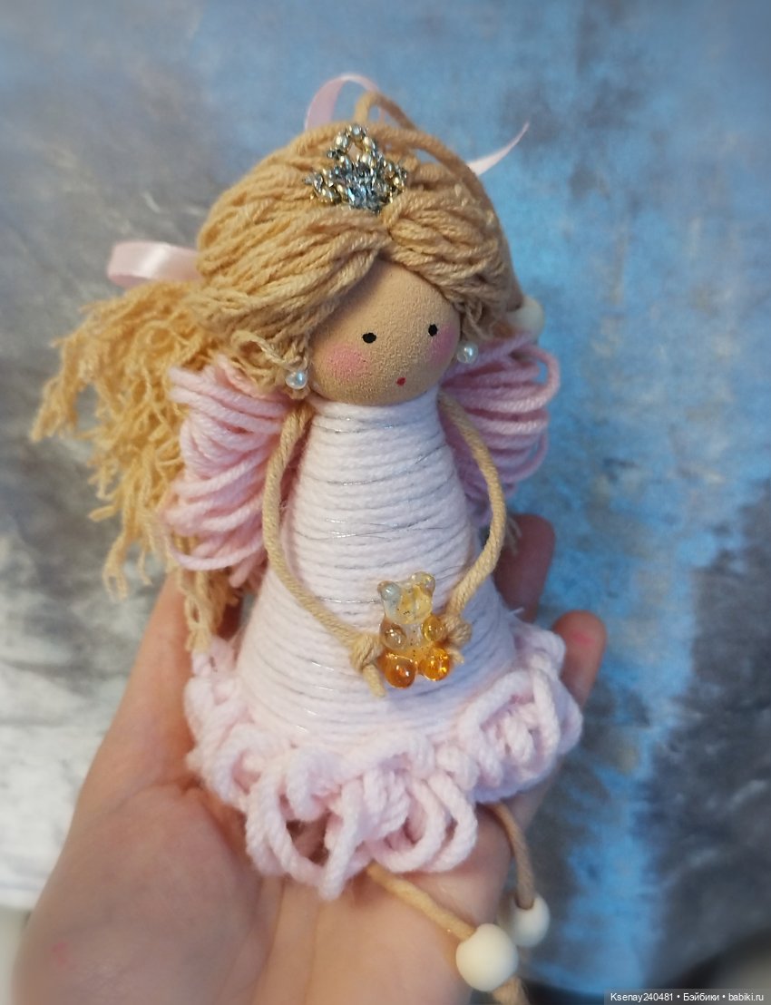 Ангелочек игрушка ёлочная или можно использовать как интерьерную куколку