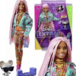 Кукла Mattel Barbie Extra - Экстра с розовыми косами и в куртке с цветочным принтом