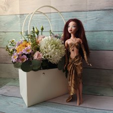 Восточный костюм для Барби ЛЕО в ЗОЛОТЕ