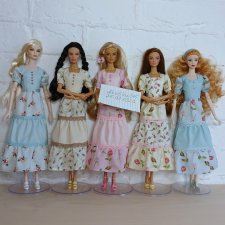 Платья для кукол barbie, defa lucy, xian, integrity