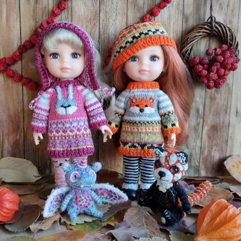 Марго, Амели и их друзья на осенней прогулке