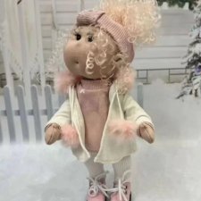 Текстильная авторская куколка с новогодним  настроением