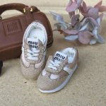 Кроссовки MiuMiu бежевые размер Блайз/Ob22/Ob24