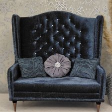 Диван бархат для кукол Паола Блайз Барби и других 1:6