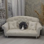 Мебель диван велюр для кукол Blythe integrity poppy mizi momoko barbie 1:6