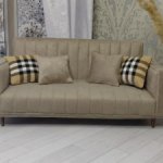 Диван из мебельного велюра для кукол 1:6