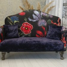 Диван " Полночный сад" для кукол 1:6