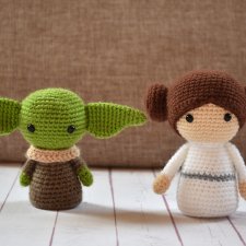 Амигуруми Звёздные войны, Лея и Йода