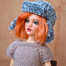 Шапка-ушанка для кукол БЖД и Паола Рейна