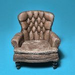 Миниатюрное кресло, масштаб 1:12