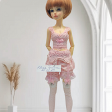 Комплект нижнего белья для bjd кукол.