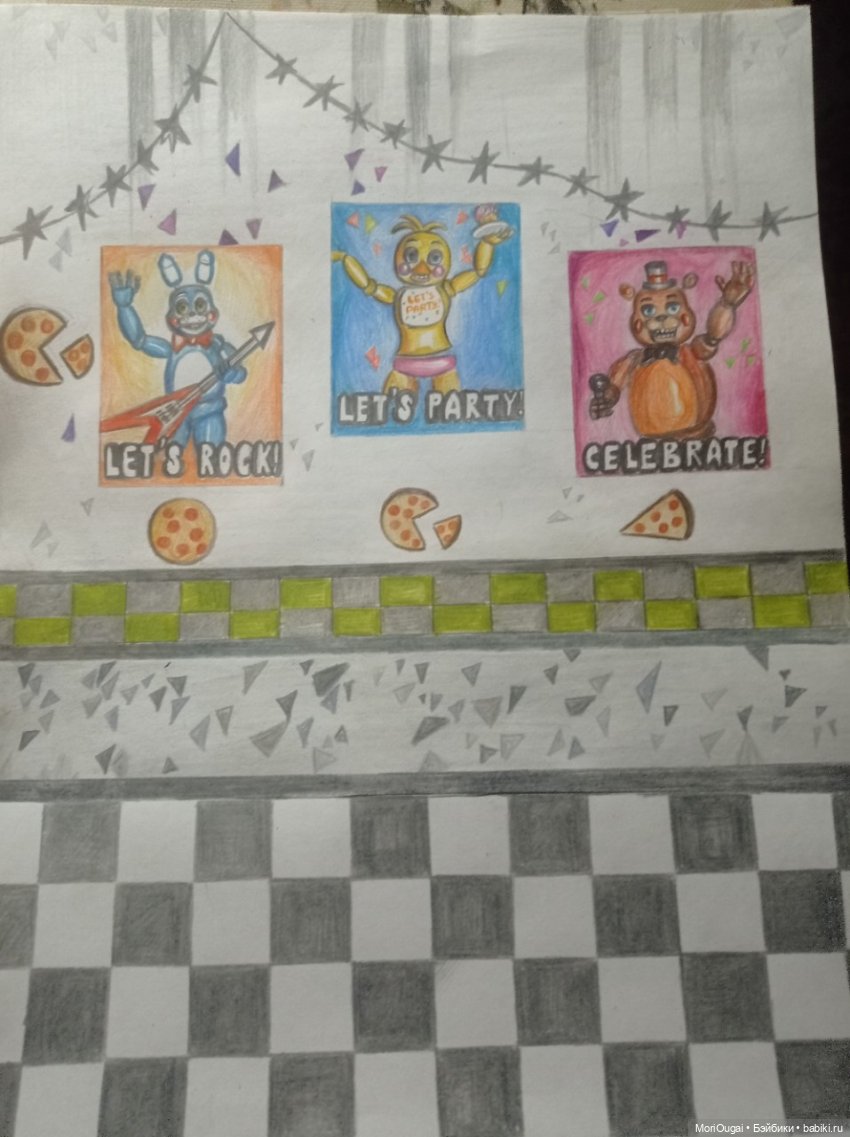 Пиццерия из FNaF 2 + Пиратская бухта своими руками (фото 8)