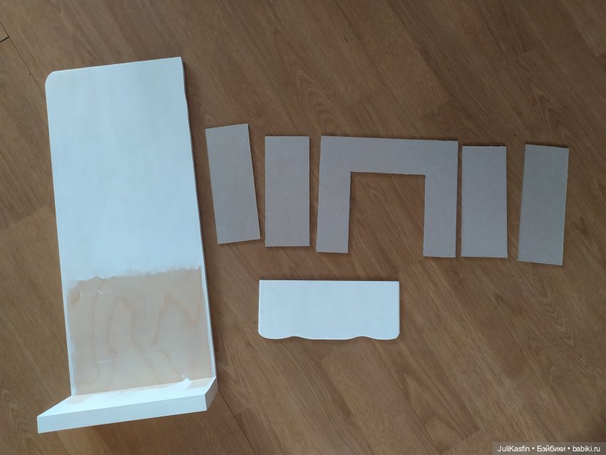 Бело-золотой камин — Мебель для кукол и домиков: фото