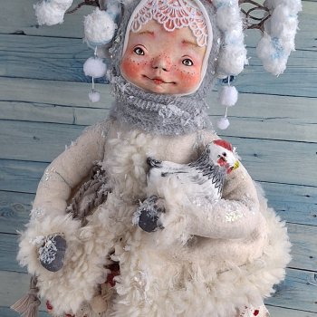 Кукла в смешанной технике