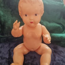 Кукла антикварная Целлулоид Пупс в шапочке ОХК Целлулоидная кукла