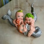 Лот 2 -пупсы Русалки Magic Diaper Babies. Galoob, 90-е