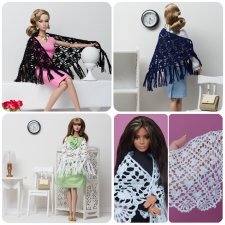 Реалистичная шаль для кукол Барби, Poppy Parker