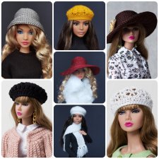 Шляпы, береты для кукол Барби, Poppy Parker