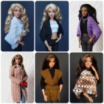 Кардиган, пончо для кукол Барби, Poppy Parker.