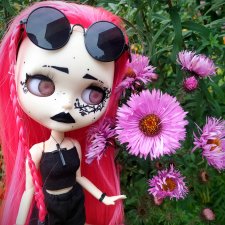 Кастомная Блайз Эмма-Роуз в стиле Альт-Гот (Custom Blythe) с шарниром