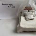 Кровать для кукол 15 см и пастельное белье